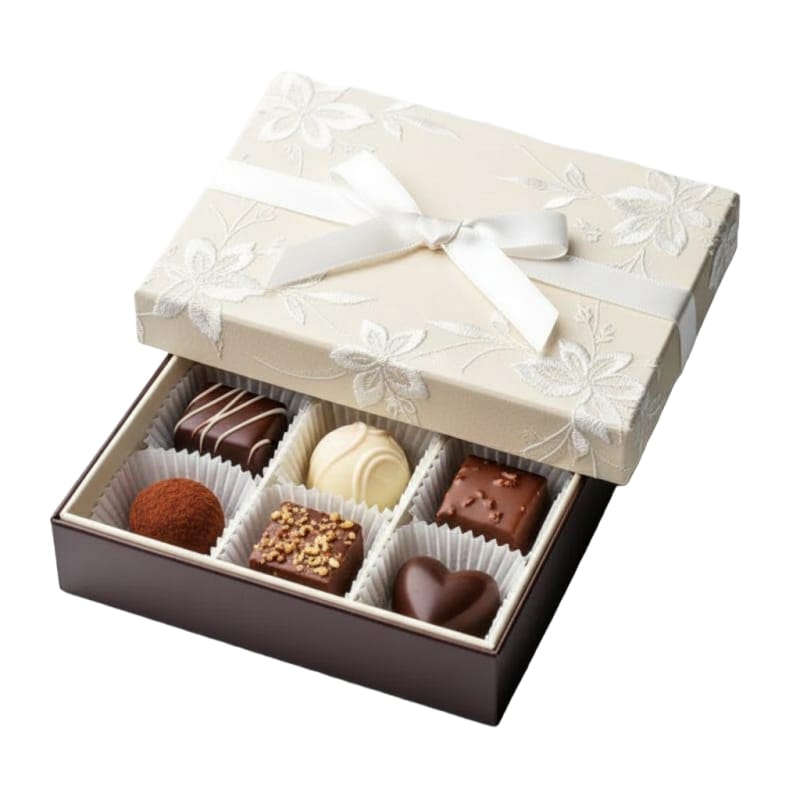 Caja de tapa y base de chocolate LB-14