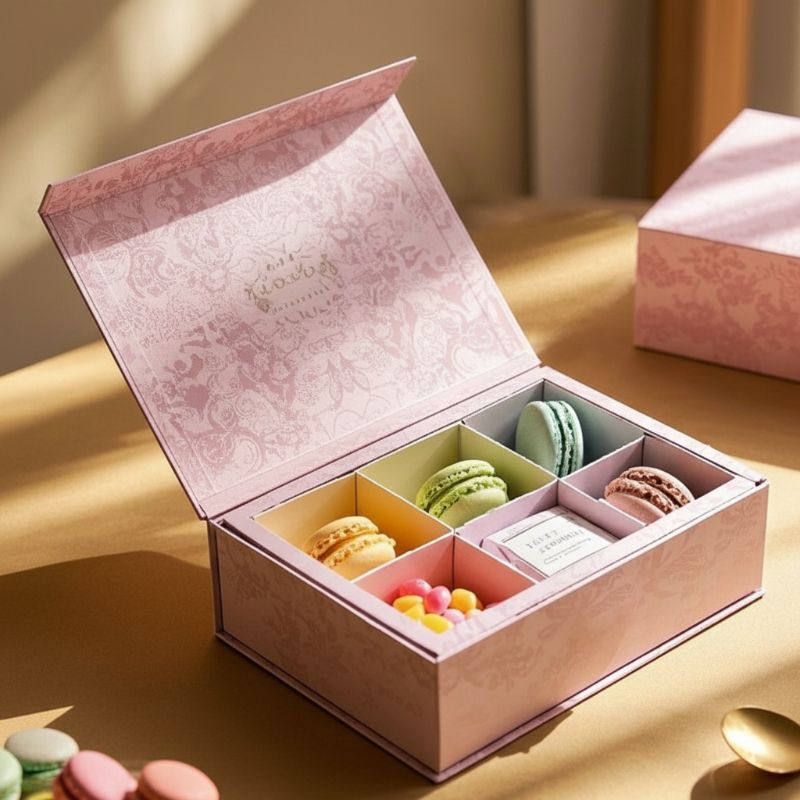 MC-211 Caja con Cierre Magnético de Macarons