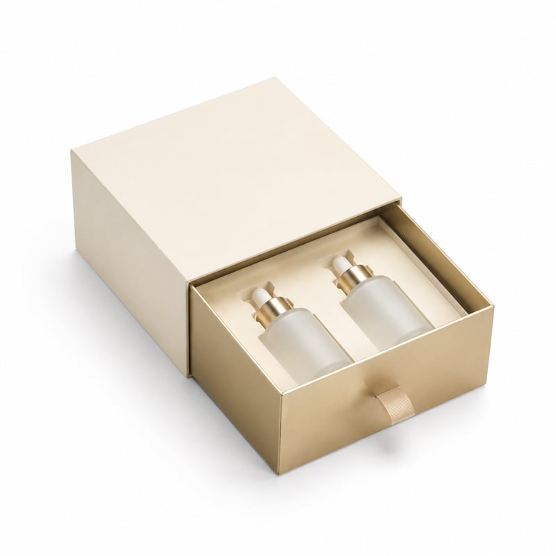 Caja con cajón para dúo de sérums