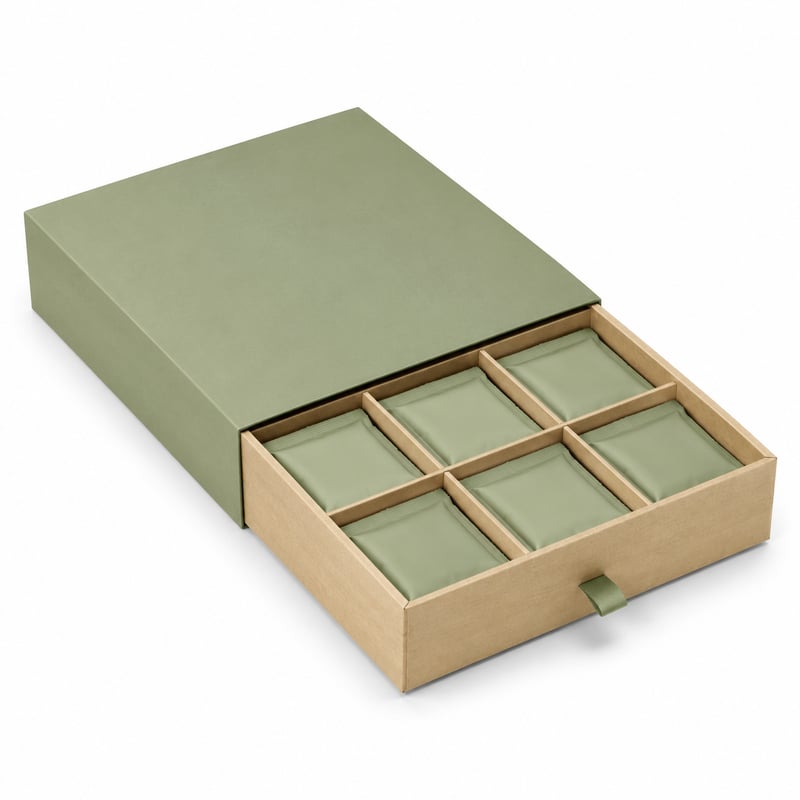 Caja con cajón para bolsitas de té