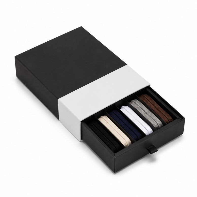 Caja con cajón para juego de cordones