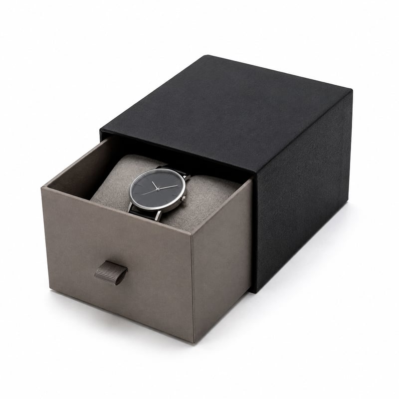 Caja con cajón para un reloj