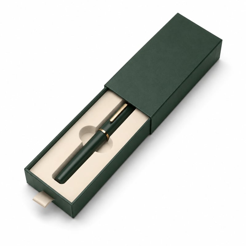 Caja con cajón para pluma estilográfica