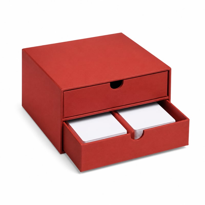 Caja con cajón para cartas de juego