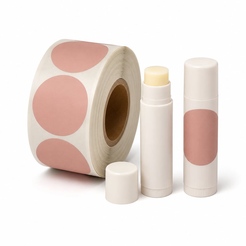 Etiquetas de tacto suave para bálsamo labial