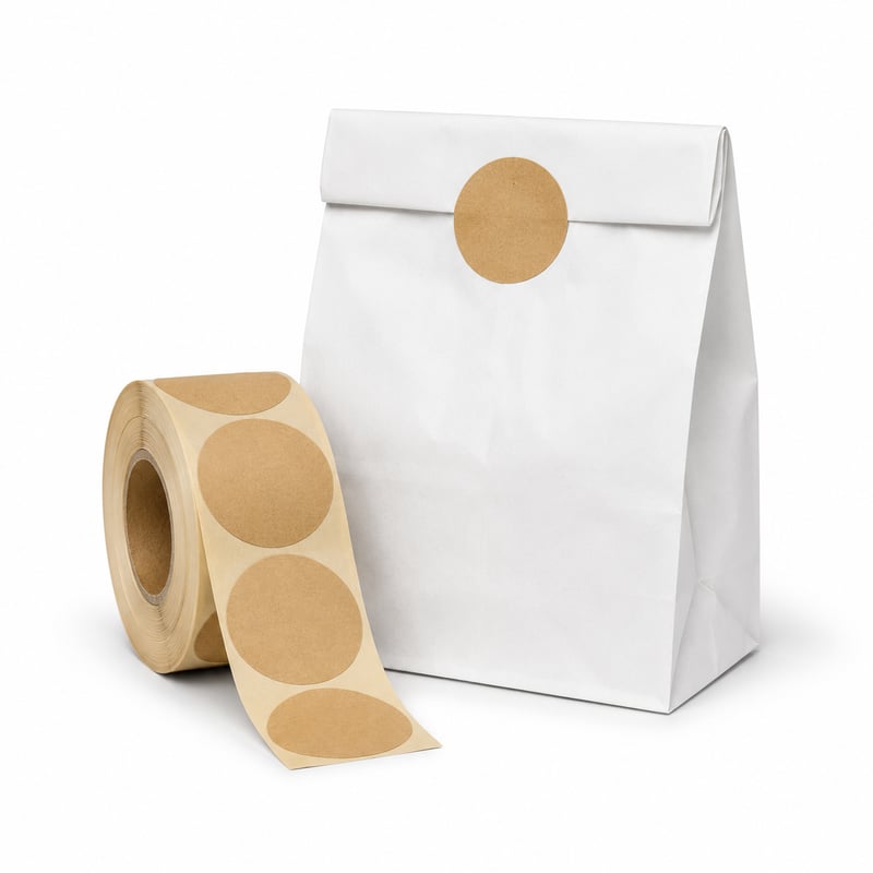 Etiquetas de sellado kraft para panadería
