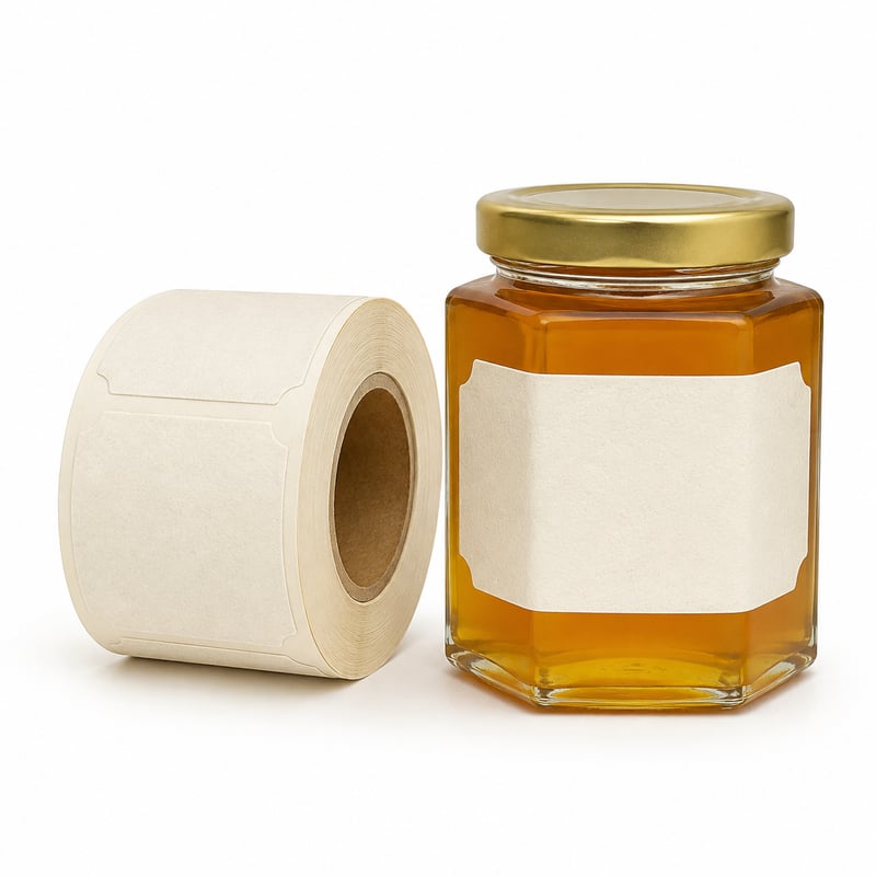 Etiquetas de papel para tarros de miel