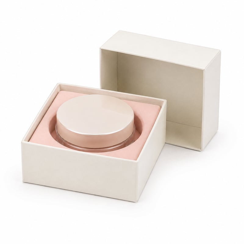 Caja de tapa y base para crema facial