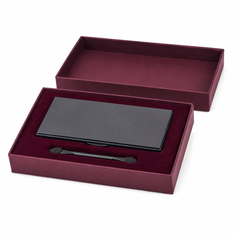 Caja de tapa y base para paleta de maquillaje