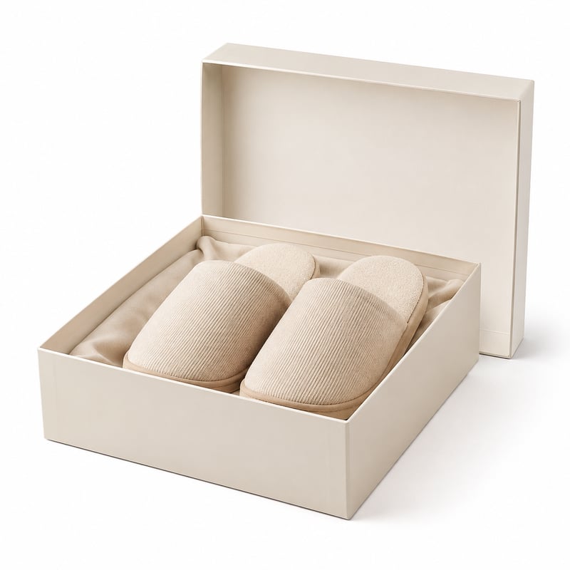 Caja de regalo para zapatillas de casa
