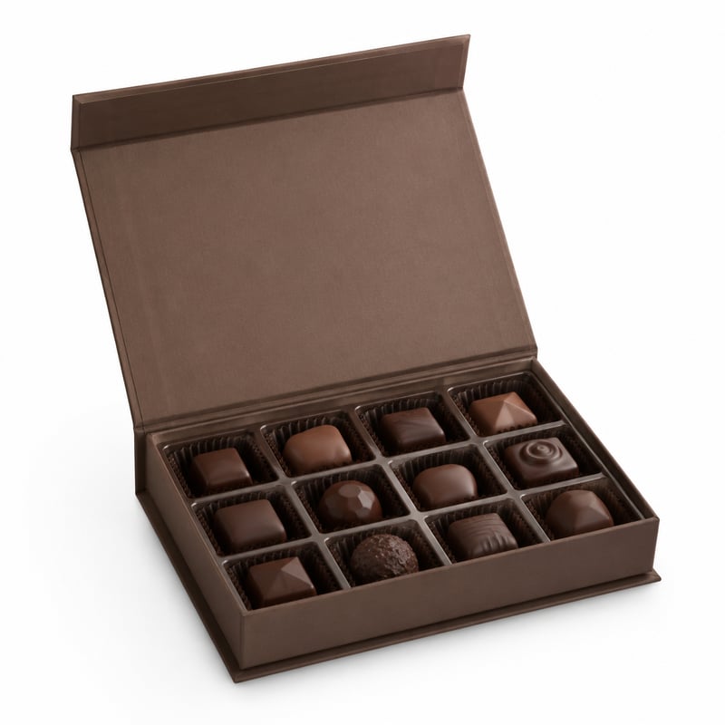 Caja magnética para chocolate artesanal
