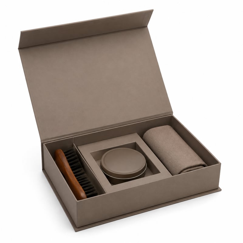 Caja magnética para cuidado del calzado