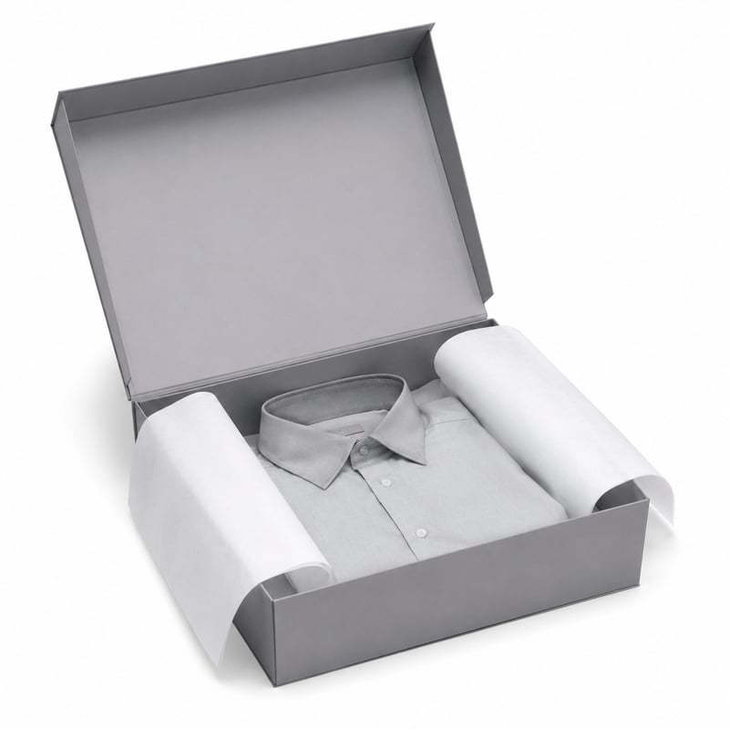 Caja rígida para camisa doblada